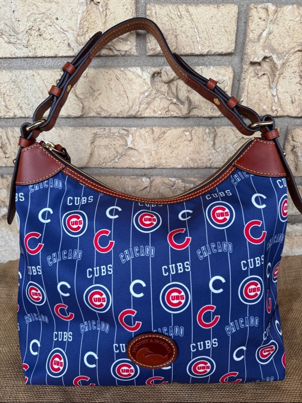 Dooney & Bourke Chicago Cubs Game Day Hobo Bag Large Erica NWT Limited Sold Out